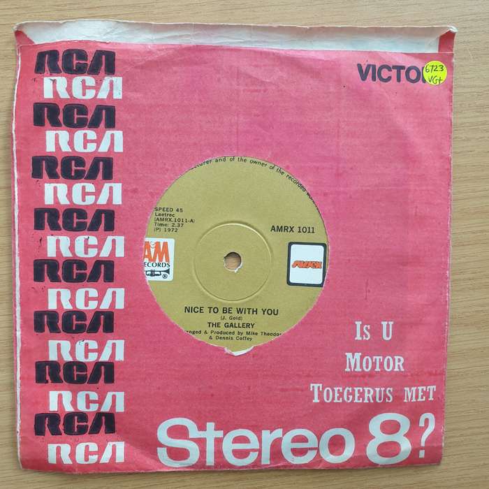 The Gallery  Nice To Be With You - Vinyl 7" Record - Very-Good+ Quality (VG+) (verygoodplus7)