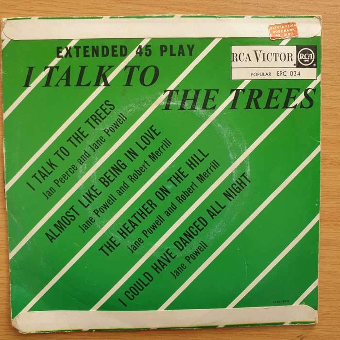 I Talk To The Trees - Vinyl 7" Record - Very-Good+ Quality (VG+) (verygoodplus7)