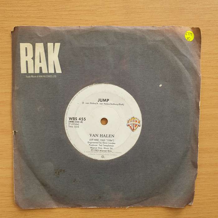 Van Halen  Jump - Vinyl 7" Record - Very-Good Quality (VG)  (verry7)