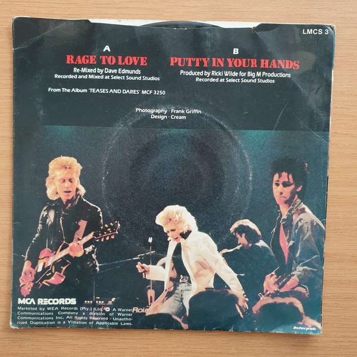 Kim Wilde  Rage To Love - Vinyl 7" Record - Very-Good+ Quality (VG+) (verygoodplus7) (D)