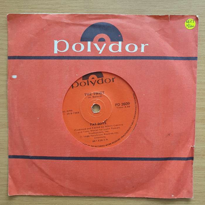 Fat Boys  The Twist - Vinyl 7" Record - Very-Good+ Quality (VG+) (verygoodplus7)
