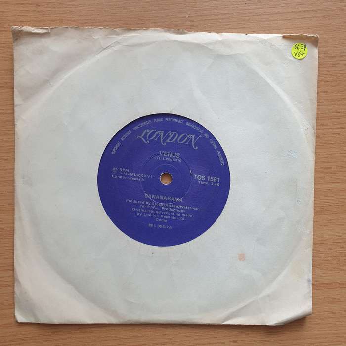 Bananarama  Venus - Vinyl 7" Record - Very-Good+ Quality (VG+) (verygoodplus7)
