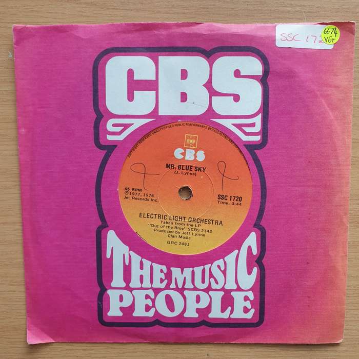 Electric Light Orchestra  Mr. Blue Sky - Vinyl 7" Record - Very-Good+ Quality (VG+) (verygoodp...