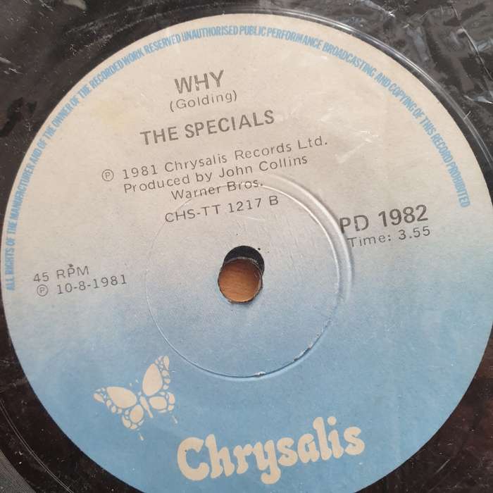 The Specials  Ghost Town - Vinyl 7" Record - Very-Good Quality (VG)  (verry7)