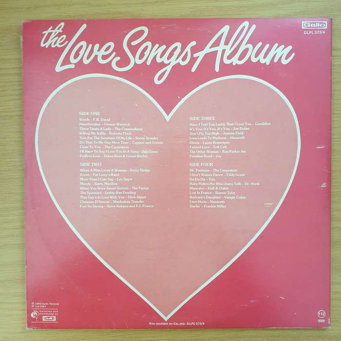 The Love Songs Album - 35 Original Hits - Original Artists  - Double Vinyl LP Record - Very-Good-...