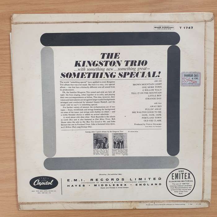 The Kingston Trio  Something Special - Vinyl LP Record - Very-Good- Quality (VG-) (minus)