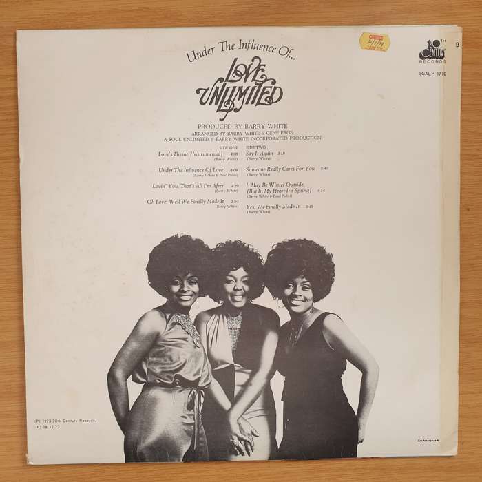 Love Unlimted - Under The Influence Of - Vinyl LP Record - Very-Good Quality (VG) (verry)