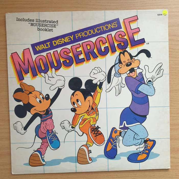 Walt Disney Productions' Mousercise - Vinyl LP Record - Very-Good+ Quality (VG+)