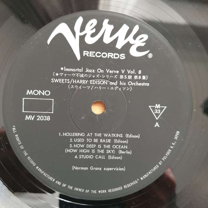 Harry Edison And His Orchestra  Sweets (Japan Pressing) - Vinyl LP Record - Very-Good+ Quality...