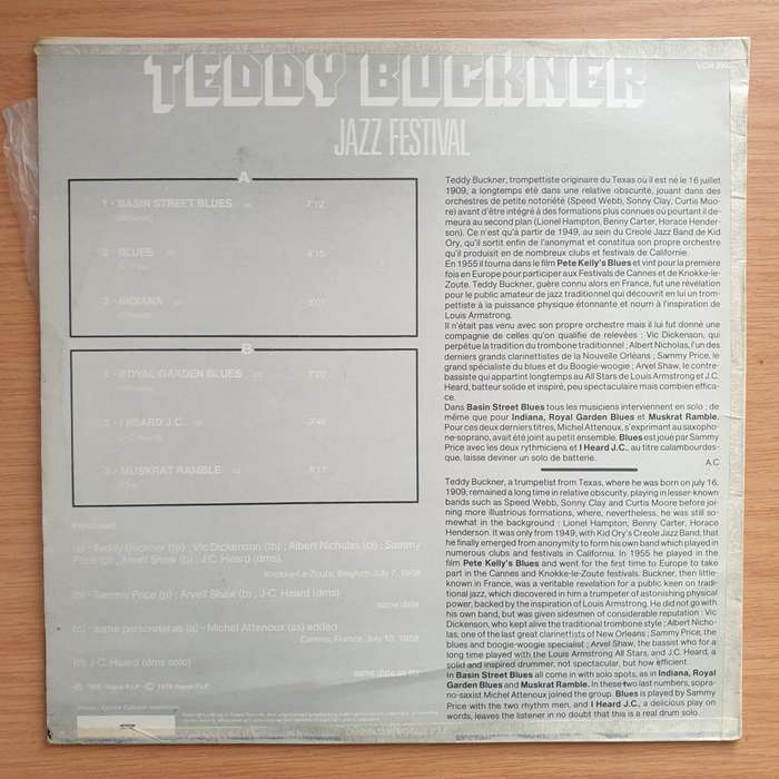 Teddy Buckner  Jazz Festival - Vinyl LP Record - Very-Good+ Quality (VG+)