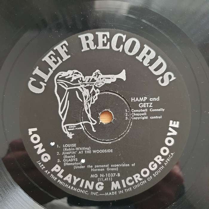 Lionel Hampton And Stan Getz  Hamp And Getz - Vinyl LP Record - Very-Good- Quality (VG-) (minus)