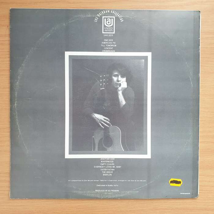 Don McLean  American Pie - Vinyl LP Record - Very-Good+ Quality (VG+)