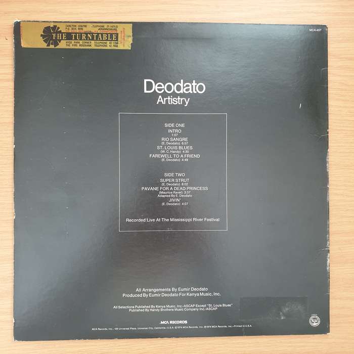 Deodato  Artistry - Vinyl LP Record - Very-Good Quality (VG) (verry)