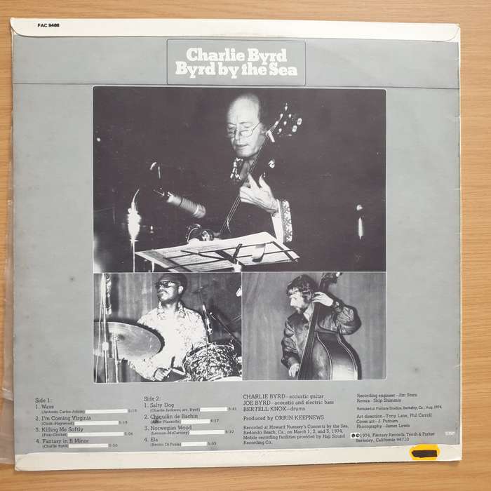 Charlie Byrd  Byrd By The Sea  Vinyl LP Record - Very-Good+ Quality (VG+) (verygoodplus)