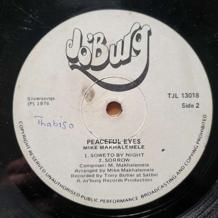 Mike Makhalemele  Peaceful Eyes - Vinyl LP Record - Good+ Quality (G+) (gplus)