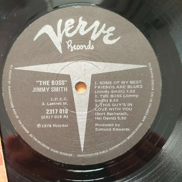 Jimmy Smith  The Boss (featuring George Benson) - Vinyl LP Record - Very-Good+ Quality (VG+)