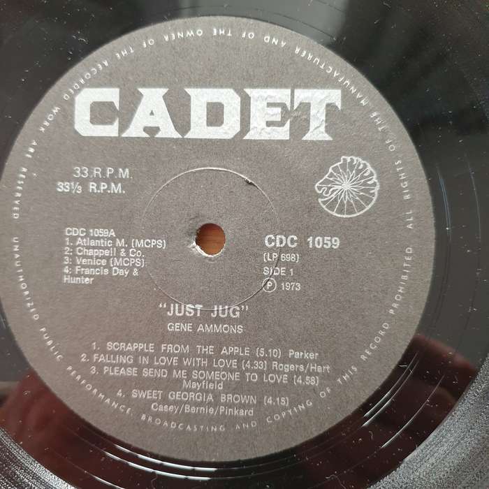 Gene Ammons  Just Jug -  Vinyl LP Record - Very-Good+ Quality (VG+)
