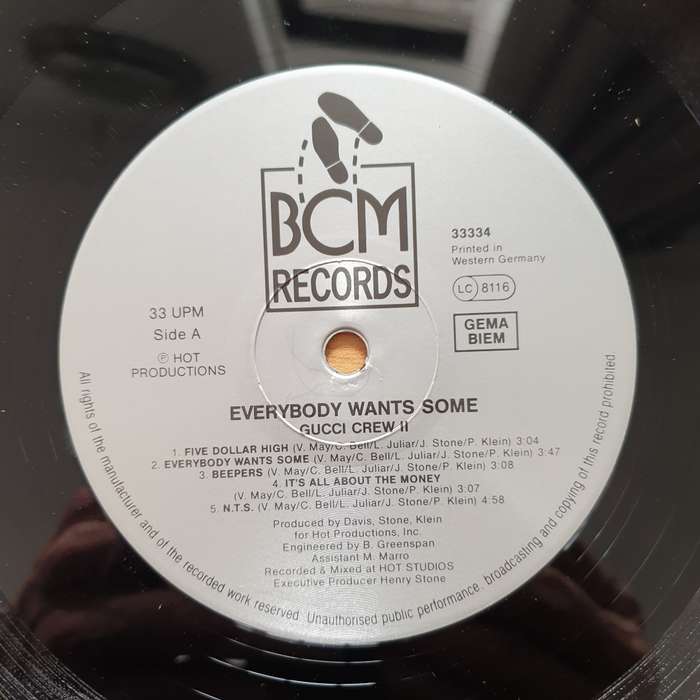 Gucci Crew II  Everybody Wants Some - Vinyl LP Record - Very-Good+ Quality (VG+)
