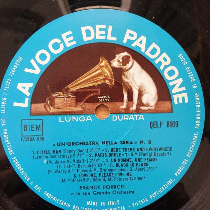 Franck Pourcel  Un'Orchestra Nella Sera N° 8  Vinyl LP Record - Very-Good+ Quality (VG+) (...
