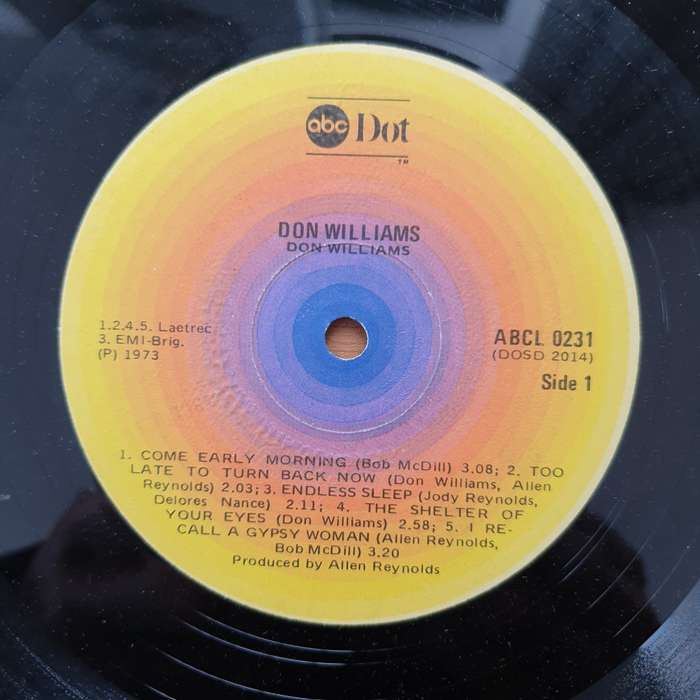 Don Williams - Volume One  Vinyl LP Record - Very-Good+ Quality (VG+) (verygoodplus)