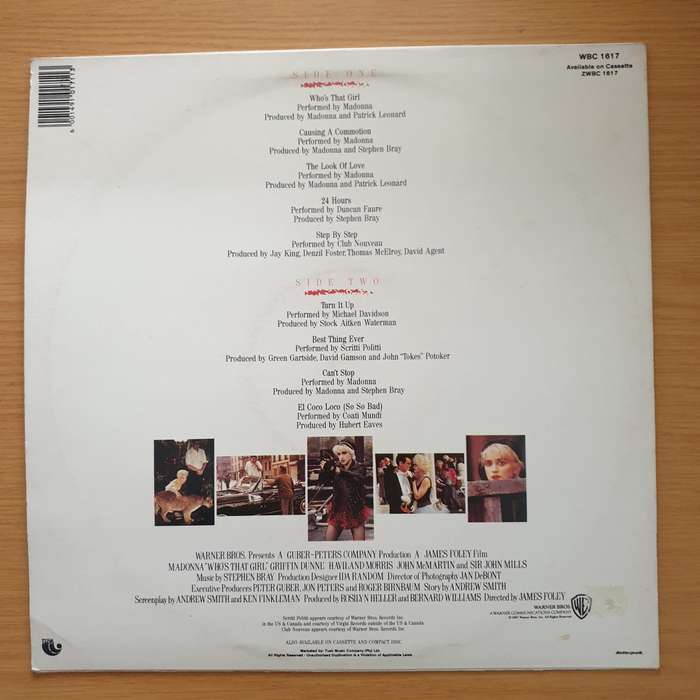 Madonna  Who's That Girl (Original Motion Picture Soundtrack) - Vinyl LP Record - Very-Good...