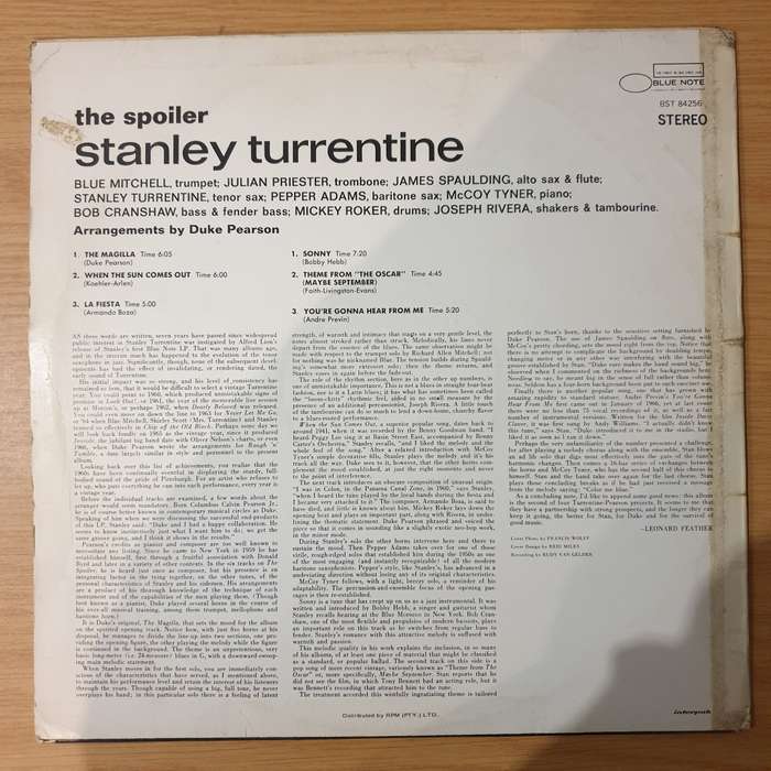 Stanley Turrentine  The Spoiler - Vinyl LP Record - Vinyl LP Record - Very-Good Quality (VG)  ...