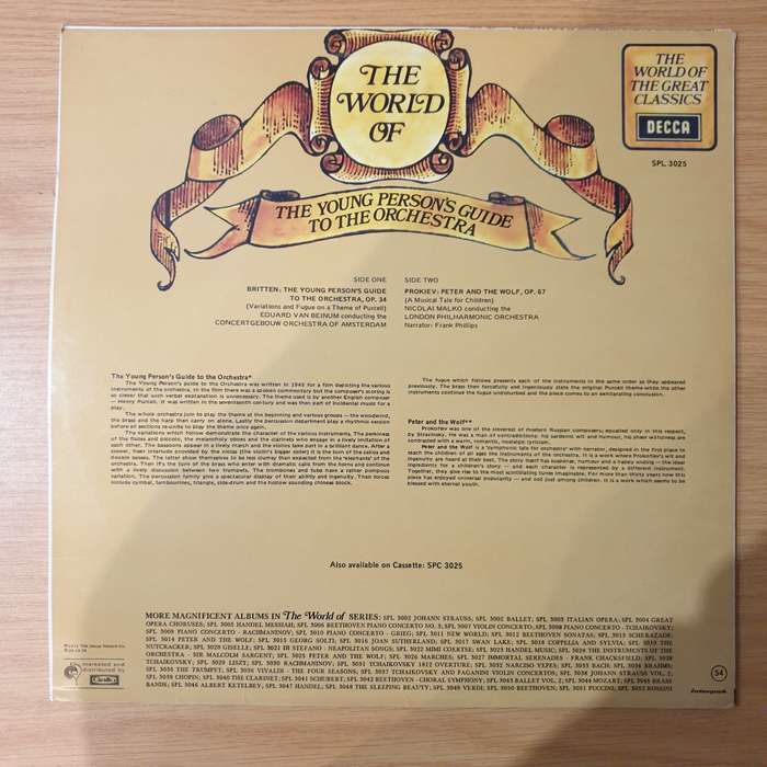 The World Of The Young Persons Guide to the Orchestra -  Vinyl LP Record - Very-Good+ Quality (VG...