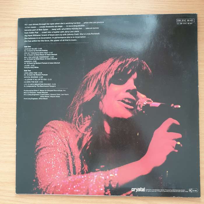 Linda Ronstadt  Silk Purse - Vinyl LP Record - Very-Good+ Quality (VG+) (verygoodplus)