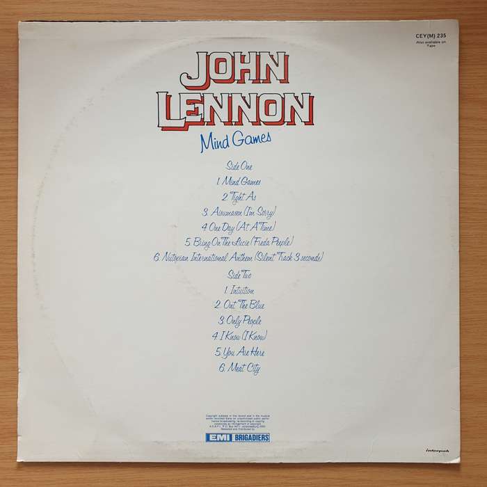 John Lennon - Mind Games (Celebrity) - Vinyl LP Record - Very-Good+ Quality (VG+)