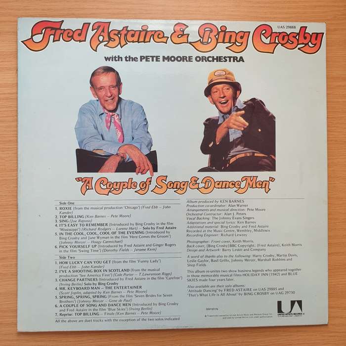 Bing Crosby & Fred Astaire - A Couple Of Song and Dance Men - Vinyl LP Record  - Opened  - Very-G...
