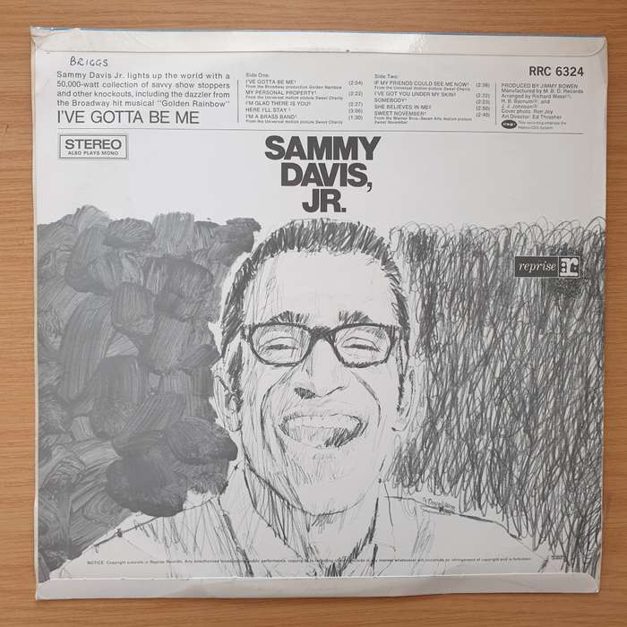 Sammy Davis Jr.  I've Gotta Be Me  - Vinyl LP Record - Very-Good+ Quality (VG+) (verygoodplus)