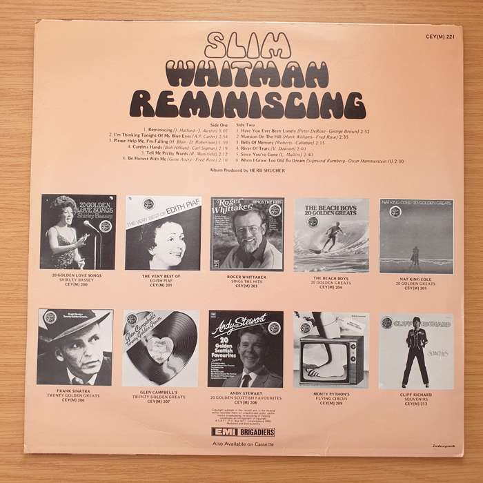 Slim Whitman  Reminiscing - Vinyl LP Record - Very-Good+ Quality (VG+) (verygoodplus)
