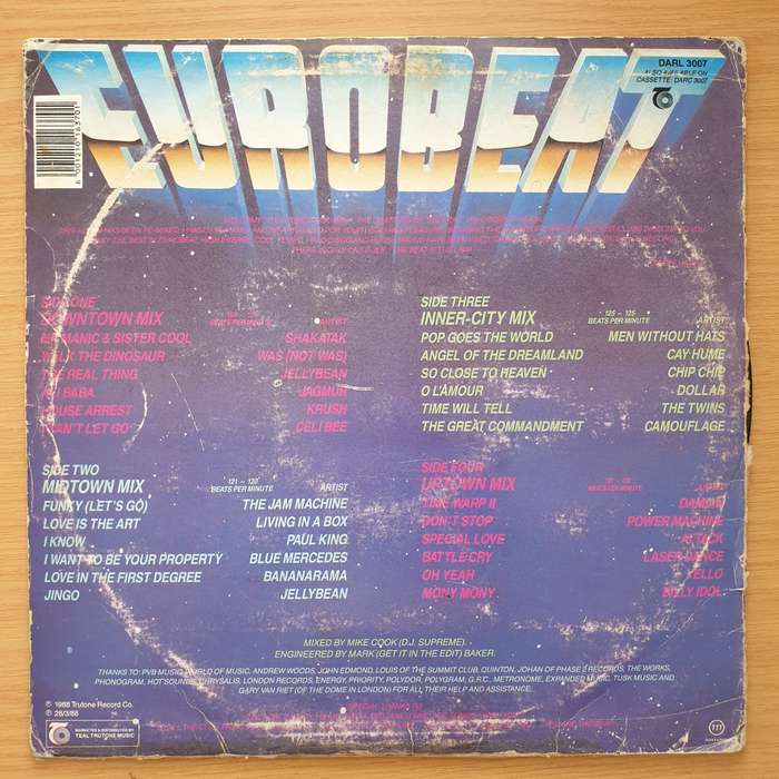 Eurobeat Vol 4 - Double Vinyl LP Record - Good+ Quality (G+) (gplus)
