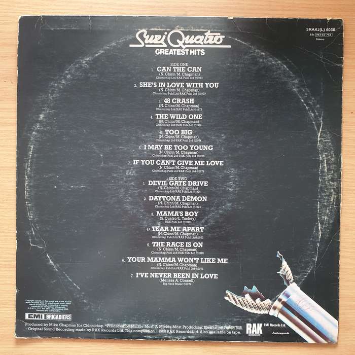 Suzi Quatro  Greatest Hits - Vinyl LP Record - Very-Good+ Quality (VG+) (verygoodplus)