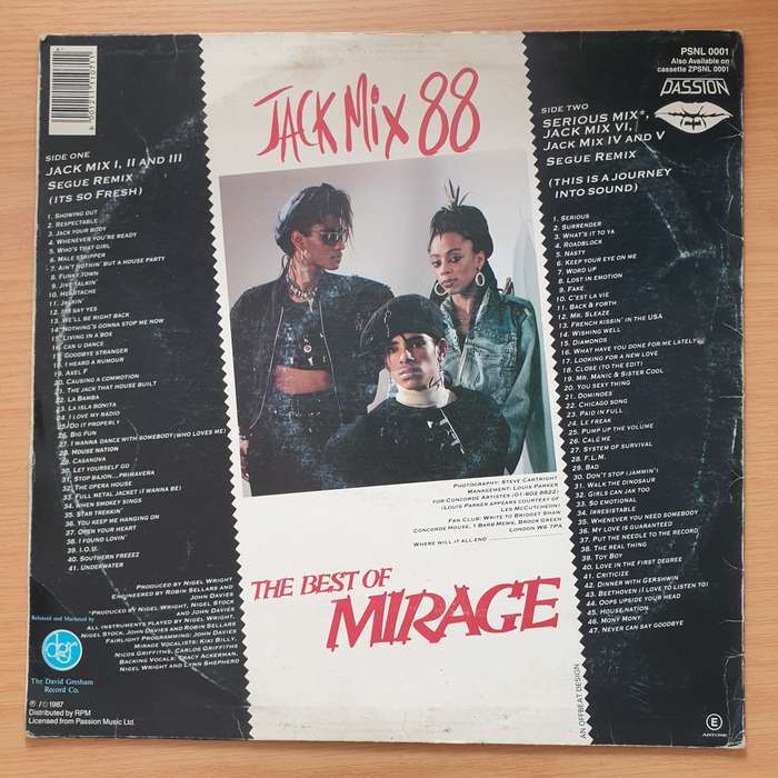 Mirage  Jack Mix 88 - The Best Of Mirage - 88 Non Stop Hits - Vinyl LP Record - Very-Good- Qua...