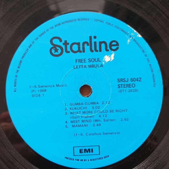 Letta Mbulu  Free Soul - Vinyl LP Record - Good+ Quality (G+) (gplus)