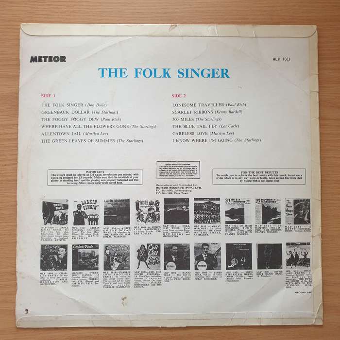 The Folk SInger -  Vinyl LP Record - Very-Good Quality (VG) (verygood)