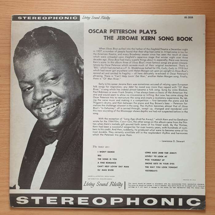 Oscar Peterson  Oscar Peterson Plays The Jerome Kern Songbook  Vinyl LP Record - Very-Good+...