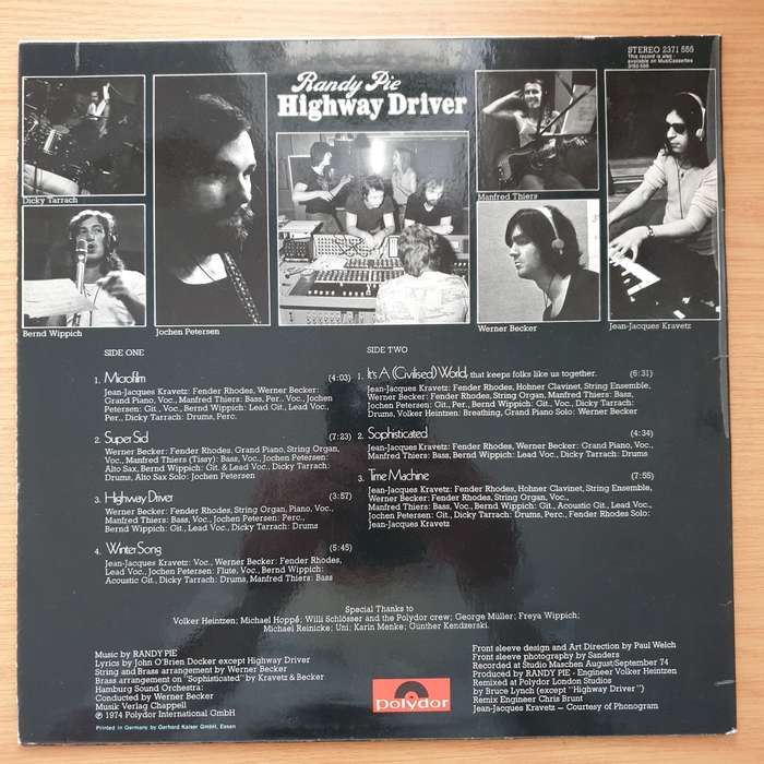Randy Pie  Highway Driver - Vinyl LP Record - Very-Good+ Quality (VG+)