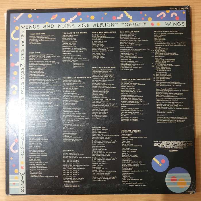 Wings  Venus And Mars with Poster - Vinyl LP Record - Very-Good+ Quality (VG+) (verygoodplus)