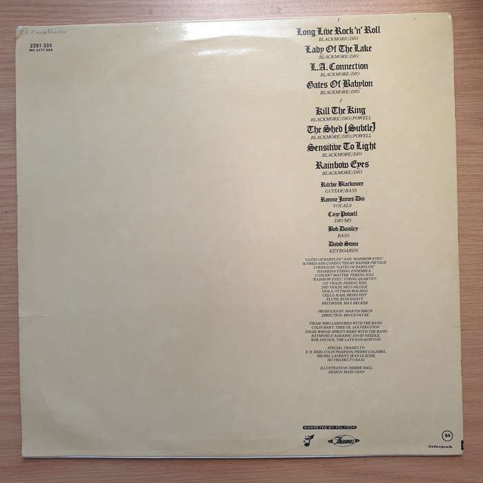 Rainbow  Long Live Rock 'N' Roll - Vinyl LP Record - Very-Good+ Quality (VG+) (verygoodplus)