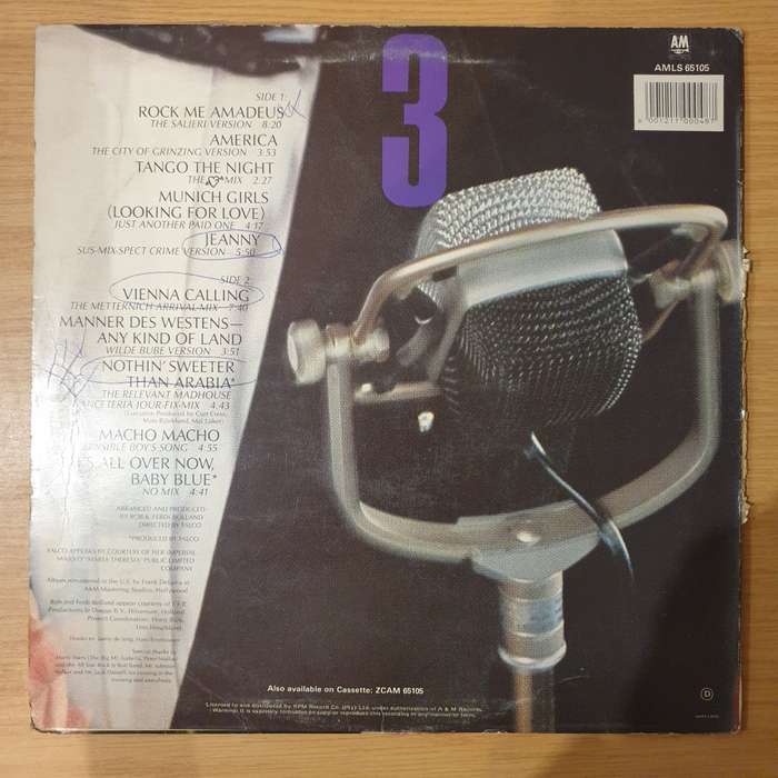 Falco  3 - Rock Me Amadeus - Vinyl LP Record - Very-Good- Quality (VG-) (minus)