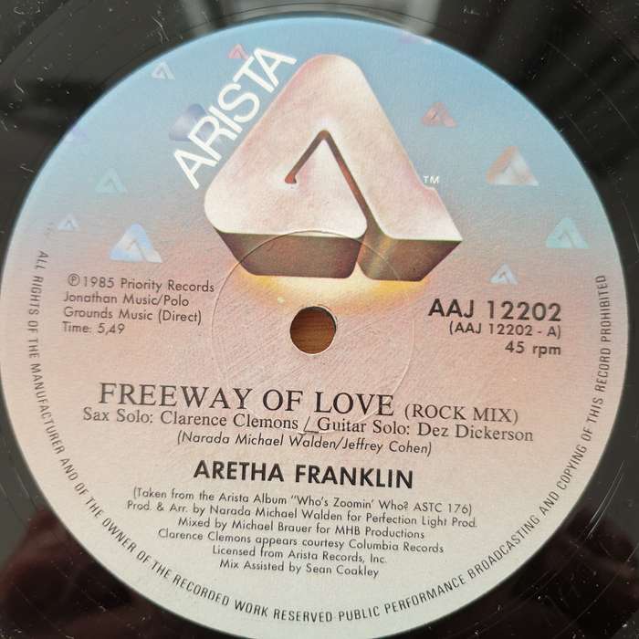 Aretha Franklin  Freeway Of Love - Vinyl LP Record - Very-Good+ Quality (VG+) (D) (verygoodplus)