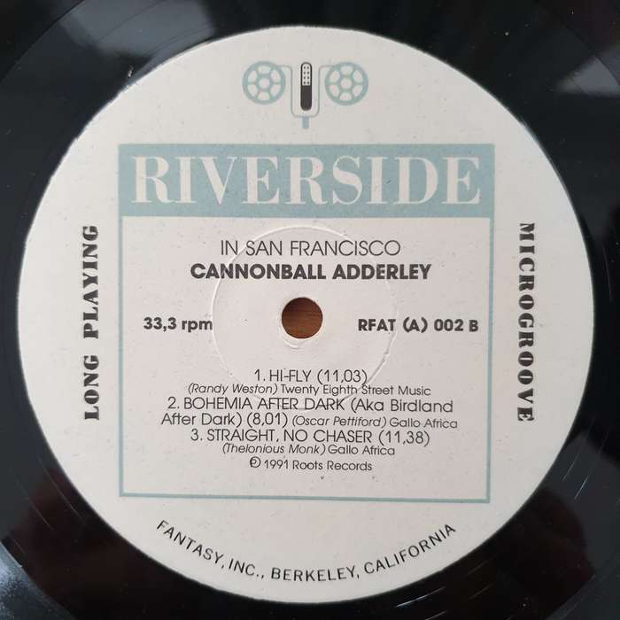 The Cannonball Adderley Quintet In San Francisco - Vinyl LP Record - Very-Good+ Quality (VG+) (ve...