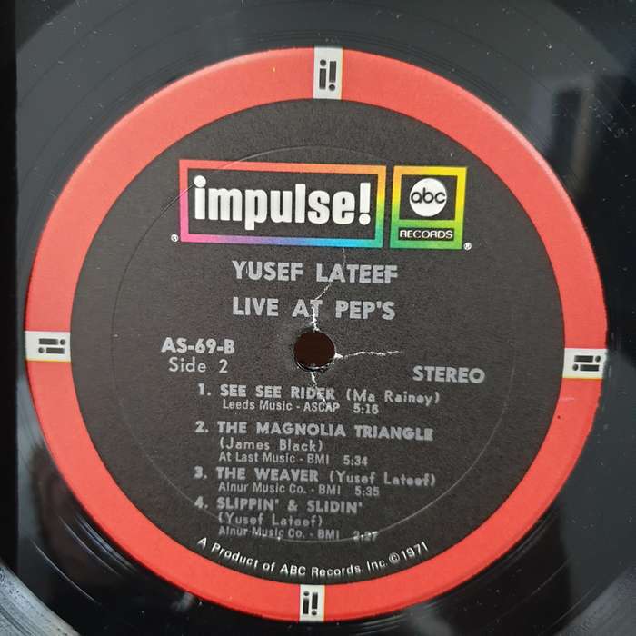 Yusef Lateef  Live At Pep's -  Vinyl LP Record - Very-Good+ Quality (VG+) (verygoodplus)