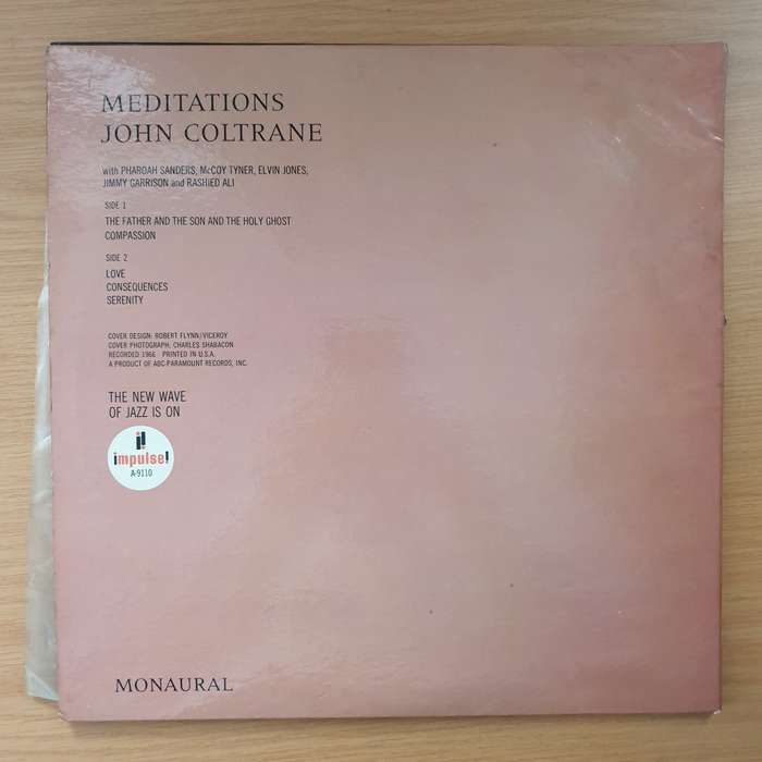 John Coltrane - Meditations - Vinyl LP Record - Very-Good+ Quality (VG+) (verygoodplus)