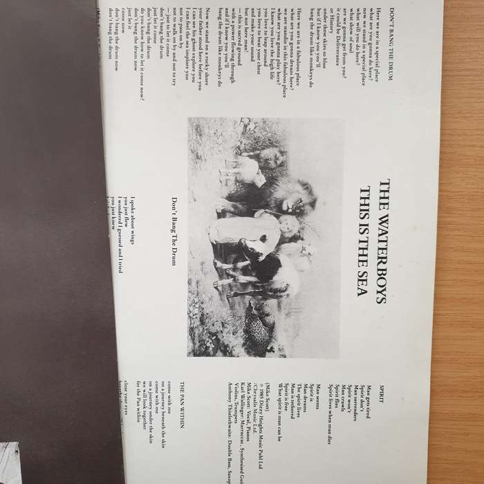 The Waterboys  This Is The Sea (with Lyrics inner) - Vinyl LP Record - Very-Good+ Quality (VG+...