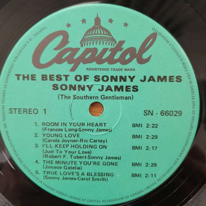 Sonny James  The Best Of Sonny James -  Vinyl LP Record - Very-Good+ Quality (VG+)