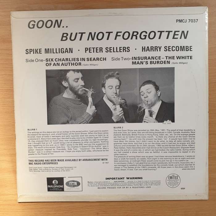 Goon but Not Forgotten - Vinyl LP Record - Very-Good Quality (VG)
