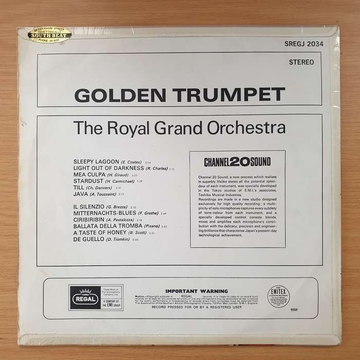 The Royal Grand Orchestra  Golden Trumpet  Vinyl LP Record - Very-Good+ Quality (VG+) (very...
